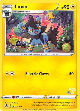 Image of Luxio (# Pikachu Stamped) 092/264  Battle Academy 2022 - Promo