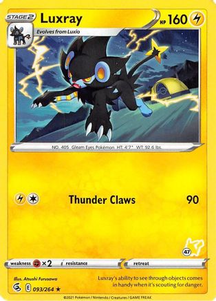 Image of Luxray - 096/264 (#47 Pikachu Stamped) 093/264  Battle Academy 2022 - Promo