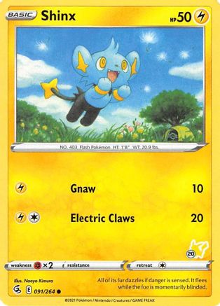 Image of Shinx (# Pikachu Stamped) 091/264  Battle Academy 2022 - Promo