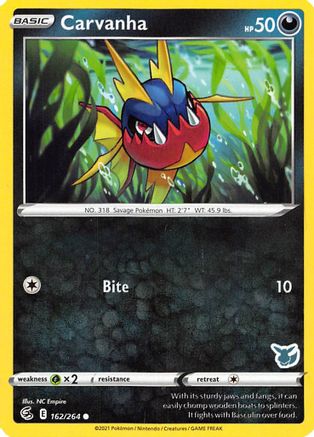 Image of Carvanha 162/264  Battle Academy 2022 - Promo
