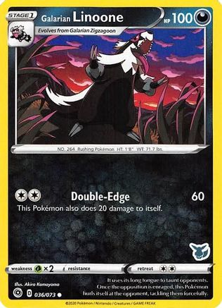 Image of Galarian Linoone 036/073  Battle Academy 2022 - Promo