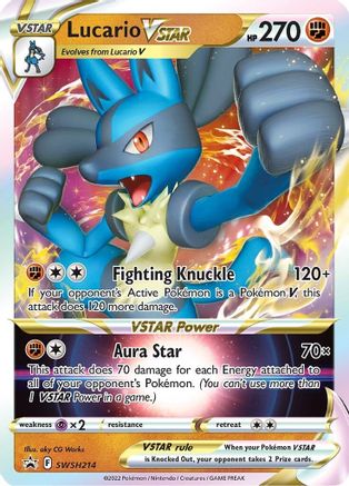 Image of Lucario VSTAR SWSH214  - Holofoil SWSH Sword & Shield Promo Cards - Promo
