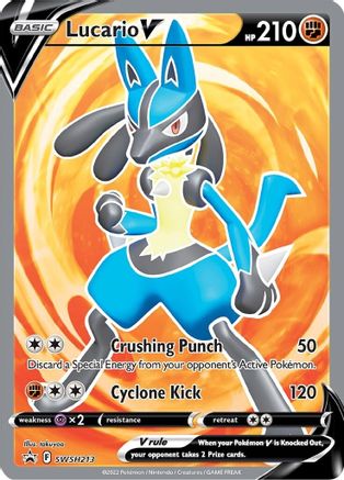 Image of Lucario V SWSH213  - Holofoil SWSH Sword & Shield Promo Cards - Promo