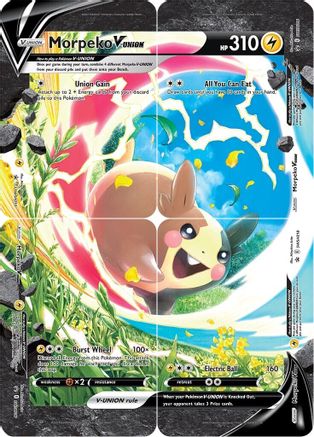 Image of Morpeko V-Union [Set of 4] SWSH218  - Holofoil SWSH Sword & Shield Promo Cards - Promo
