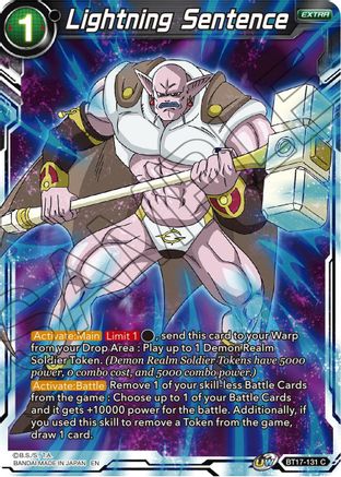 Image of Lightning Sentence (BT17-131) - Ultimate Squad