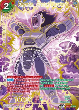 Image of Vegeta, Proud Warrior (SPR) (BT17-132) - Ultimate Squad Foil
