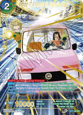 Image of Android 17 & Android 18, Team-Up Attack (SPR) (BT17-136) - Ultimate Squad Foil