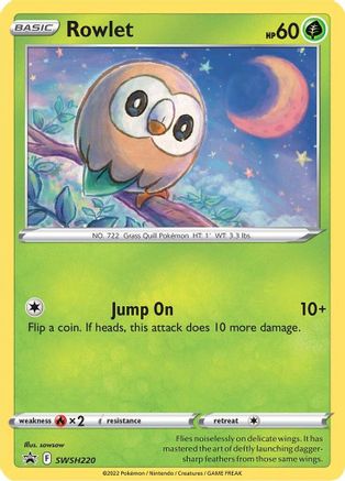 Image of Rowlet SWSH220  - Holofoil SWSH Sword & Shield Promo Cards - Promo