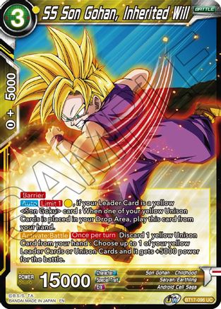 Image of SS Son Gohan, Inherited Will (BT17-096) - Ultimate Squad Foil