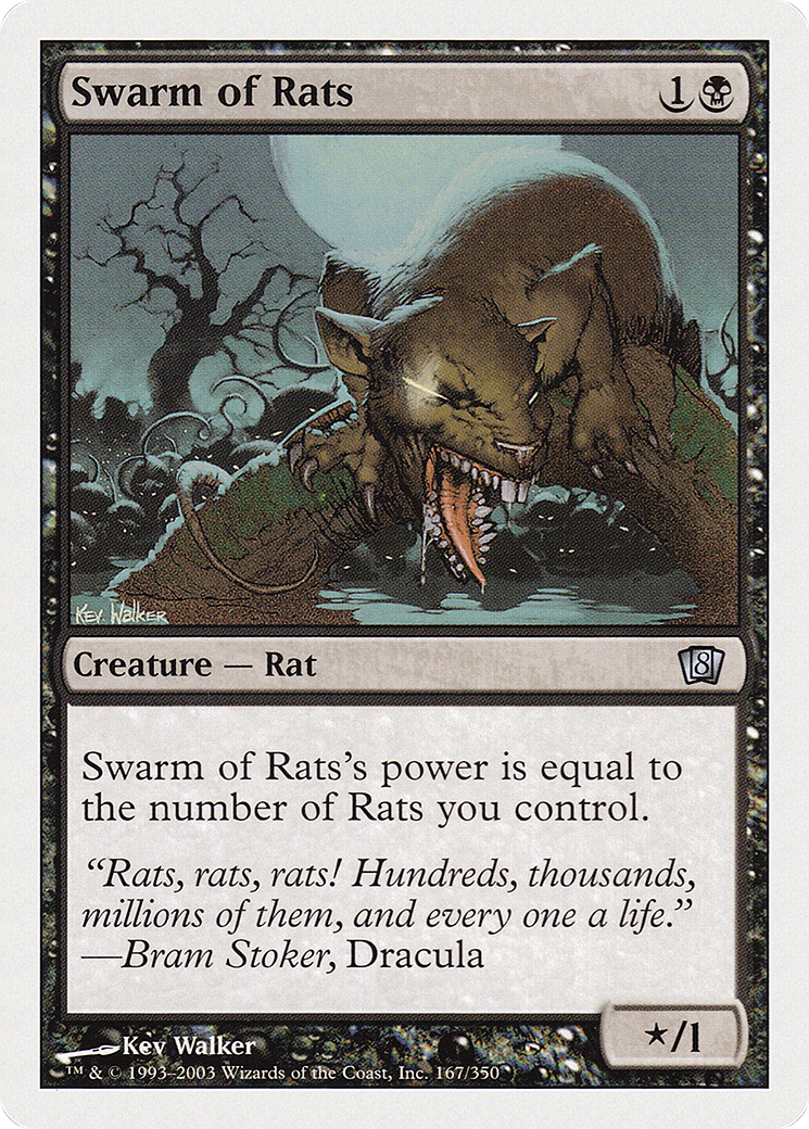 Image of Swarm of Rats (8ED-167) - 8th Edition Foil