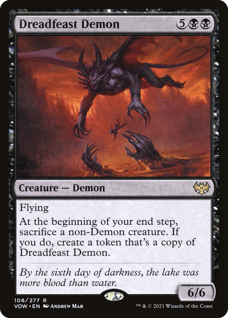 Image of Dreadfeast Demon (VOW-108) - Innistrad: Crimson Vow