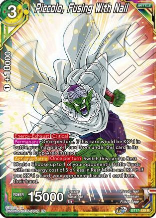 Image of Piccolo, Fusing With Nail (BT17-139) - Ultimate Squad Foil