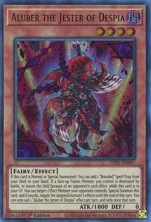 Image of Aluber the Jester of Despia (GFP2-EN097) - Ghosts From the Past: The 2nd Haunting 1st Edition