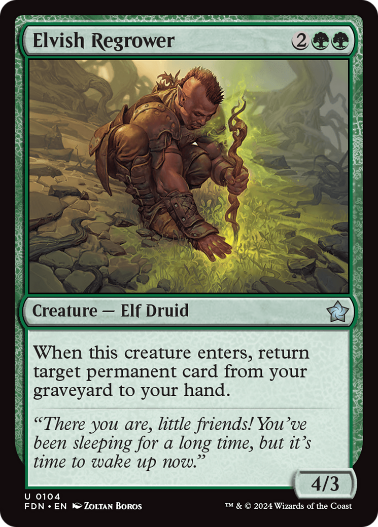 Image of Elvish Regrower (FDN-104) - Foundations