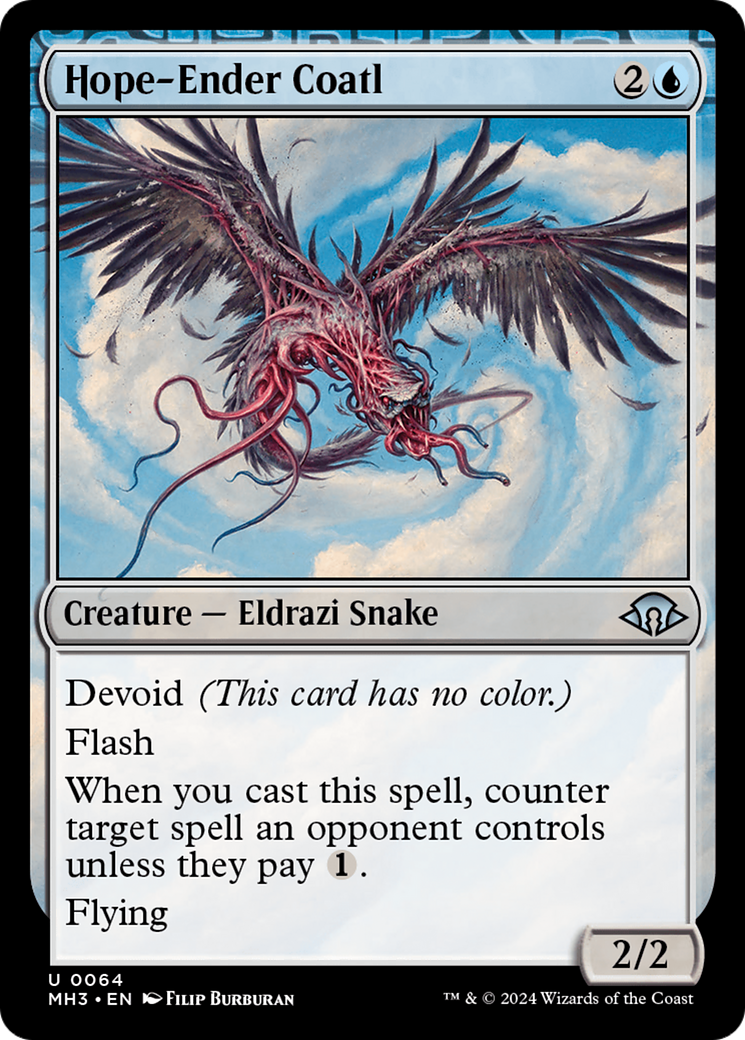Image of Hope-Ender Coatl (MH3-064) - Modern Horizons 3: (devoid) Foil