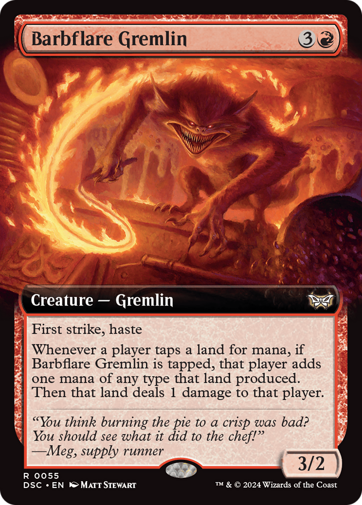 Image of Barbflare Gremlin (Extended Art) (DSC-055) - Duskmourn: House of Horror Commander: (Extended Art)