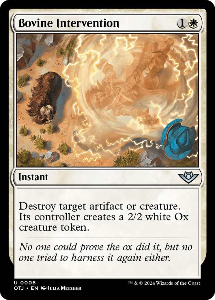 Image of Bovine Intervention (OTJ-006) - Outlaws of Thunder Junction Foil