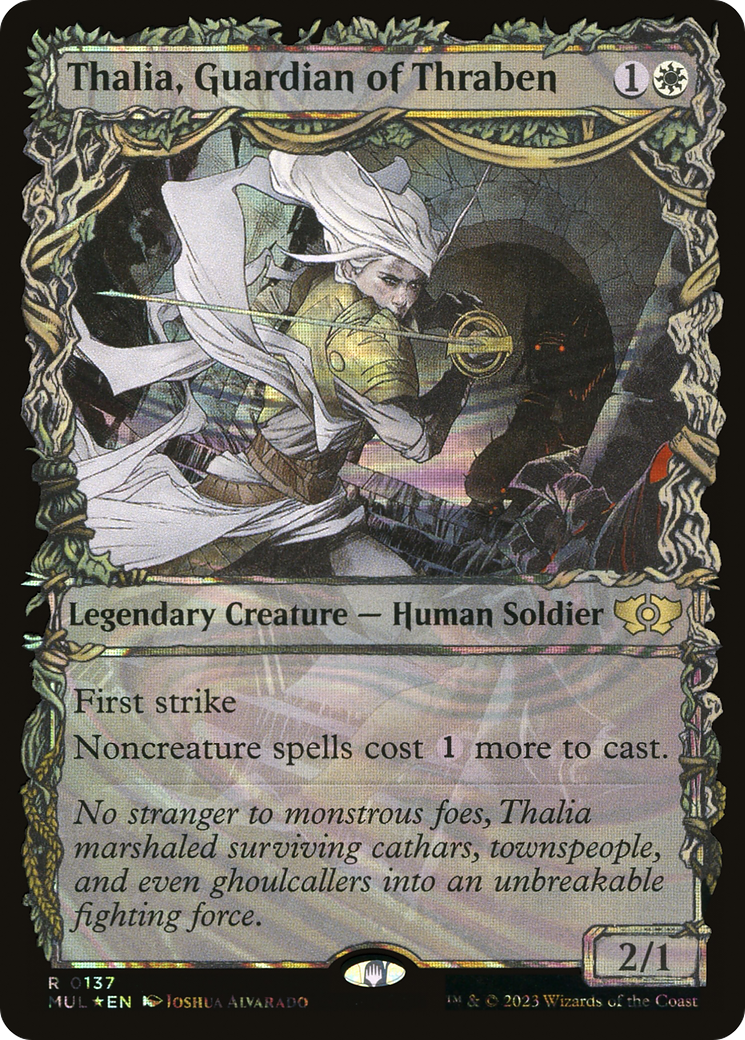 Image of Thalia, Guardian of Thraben (Halo Foil) (MUL-137) - Multiverse Legends: (Showcase) Foil