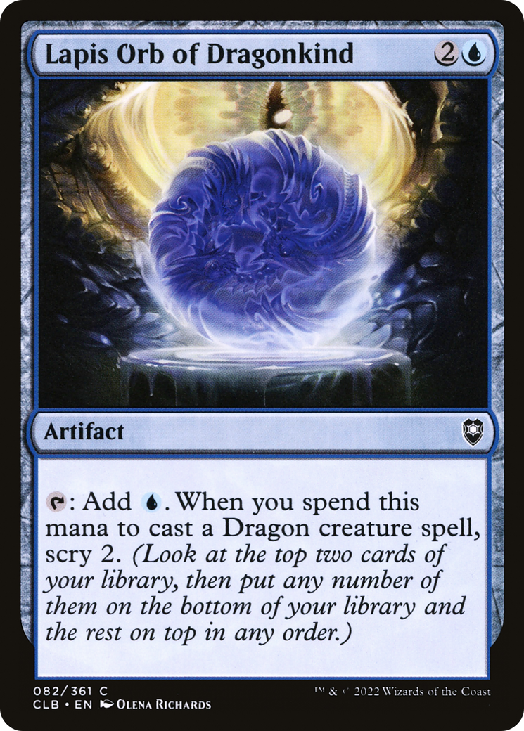 Image of Lapis Orb of Dragonkind (CLB-082) - Commander Legends: Battle for Baldur's Gate Foil