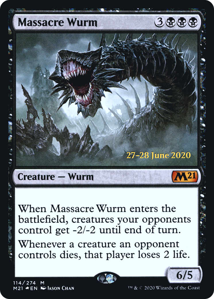 Image of Massacre Wurm (PRE-114) - Core Set 2021 Promos Foil