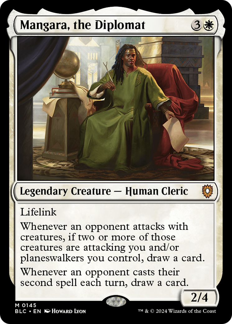Image of Mangara, the Diplomat (BLC-145) - Bloomburrow Commander