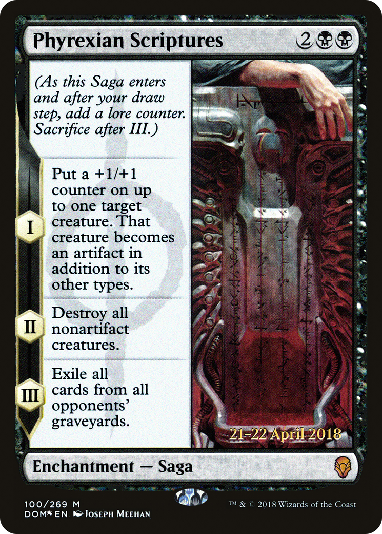Image of Phyrexian Scriptures (PRE-100) - Dominaria Promos Foil