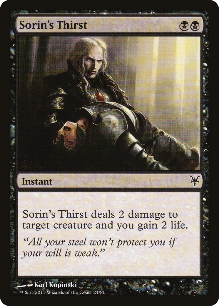 Image of Sorin's Thirst (DDK-021) - Duel Decks: Sorin vs. Tibalt