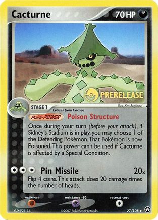 Image of Cacturne 027/108  Miscellaneous Cards & Products - Promo