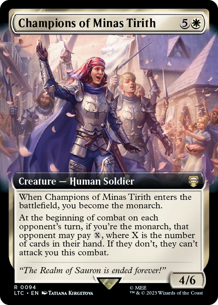 Image of Champions of Minas Tirith (Extended Art) (LTC-094) - Tales of Middle-earth Commander: (Extended Art) Foil