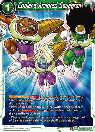 Image of Cooler's Armored Squadron (BT17-078) - Ultimate Squad