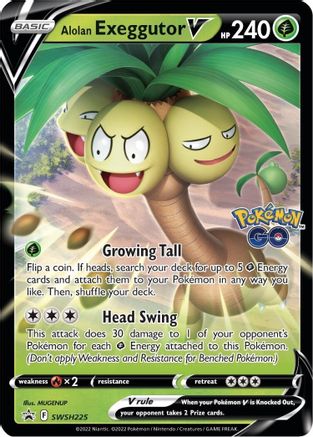 Image of Alolan Exeggutor V SWSH225  - Holofoil SWSH Sword & Shield Promo Cards - Promo