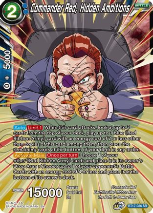 Image of Commander Red, Hidden Ambitions (BT17-036) - Ultimate Squad Foil