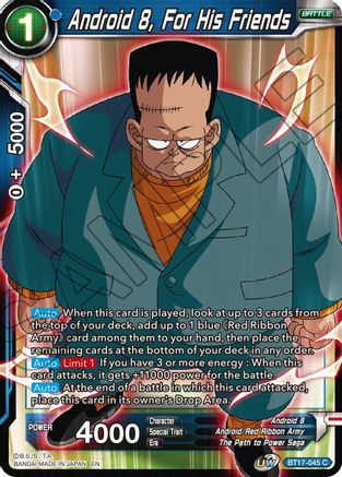 Image of Android 8, For His Friends (BT17-045) - Ultimate Squad Foil
