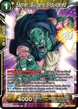 Image of Saonel, Burdens Shouldered (BT17-102) - Ultimate Squad Foil