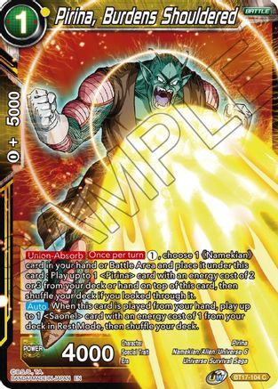 Image of Pirina, Burdens Shouldered (BT17-104) - Ultimate Squad Foil