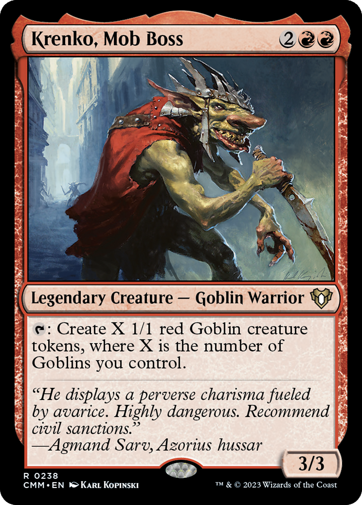 Image of Krenko, Mob Boss (CMM-238) - Commander Masters