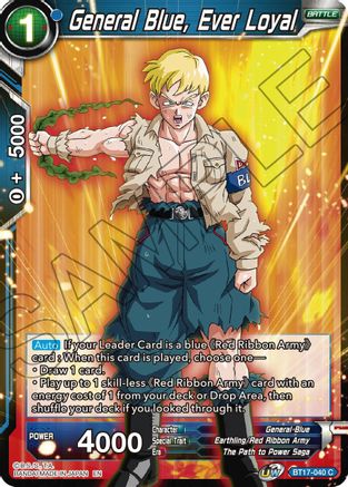 Image of General Blue, Ever Loyal (BT17-040) - Ultimate Squad Foil
