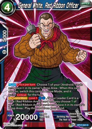 Image of General White, Red Ribbon Officer (BT17-041) - Ultimate Squad Foil