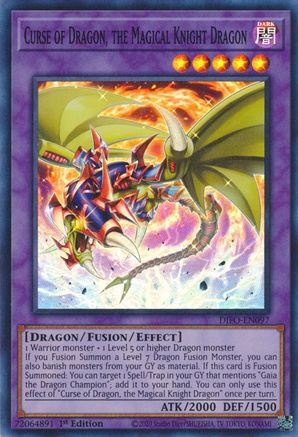 Image of Curse of Dragon, the Magical Knight Dragon (DIFO-EN097) - Dimension Force 1st Edition