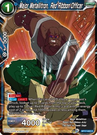 Image of Major Metallitron, Red Ribbon Officer (BT17-043) - Ultimate Squad Foil