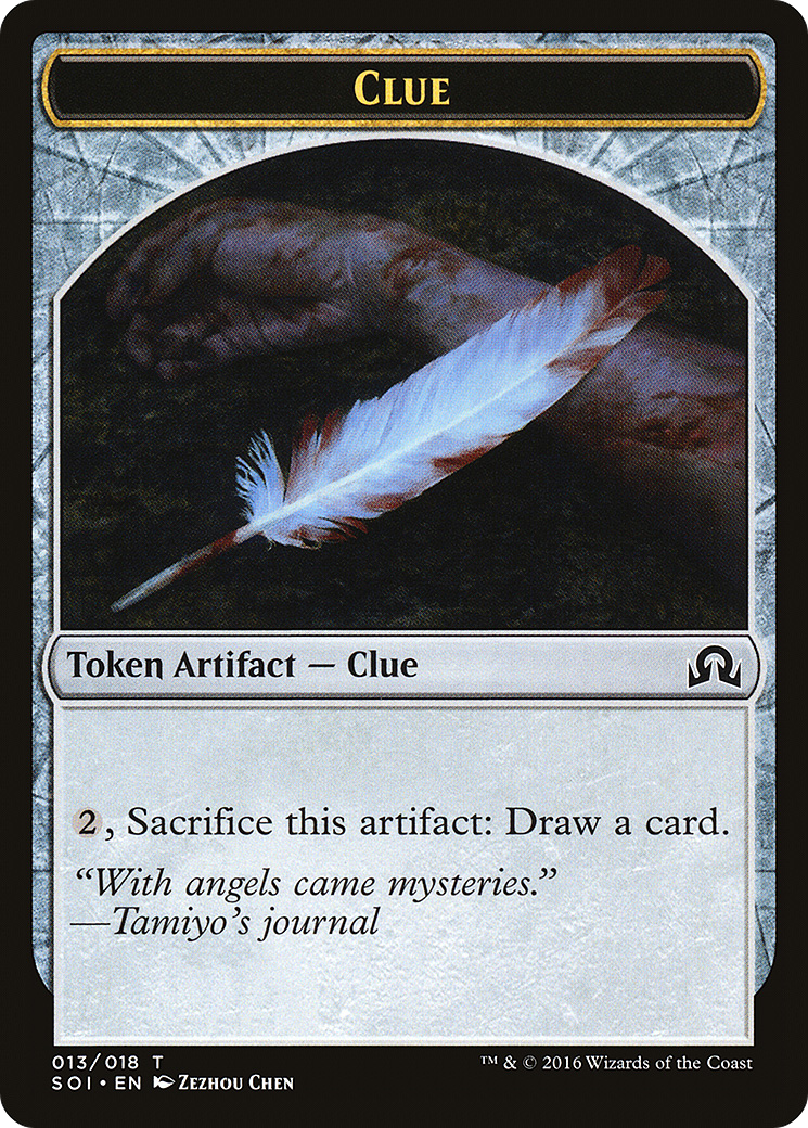 Image of Clue Token (013) (SOI-013) - Shadows over Innistrad Tokens