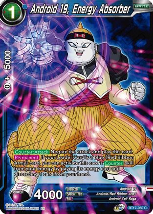 Image of Android 19, Energy Absorber (BT17-050) - Ultimate Squad Foil
