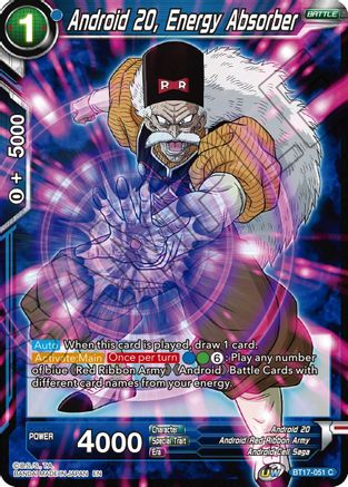 Image of Android 20, Energy Absorber (BT17-051) - Ultimate Squad Foil