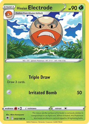 Image of Hisuian Electrode 003/189  SWSH10 Astral Radiance - Uncommon