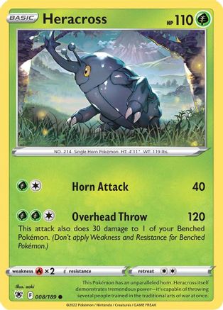 Image of Heracross 008/189  SWSH10 Astral Radiance - Common