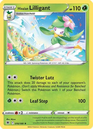 Image of Hisuian Lilligant 016/189  - Holofoil SWSH10 Astral Radiance - Holo Rare