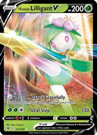 Image of Hisuian Lilligant V 017/189  - Holofoil SWSH10 Astral Radiance - Ultra Rare