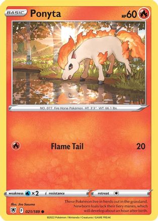 Image of Ponyta 021/189  SWSH10 Astral Radiance - Common
