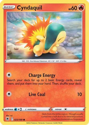 Image of Cyndaquil 023/189  SWSH10 Astral Radiance - Common