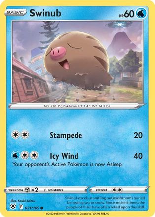 Image of Swinub 031/189  SWSH10 Astral Radiance - Common